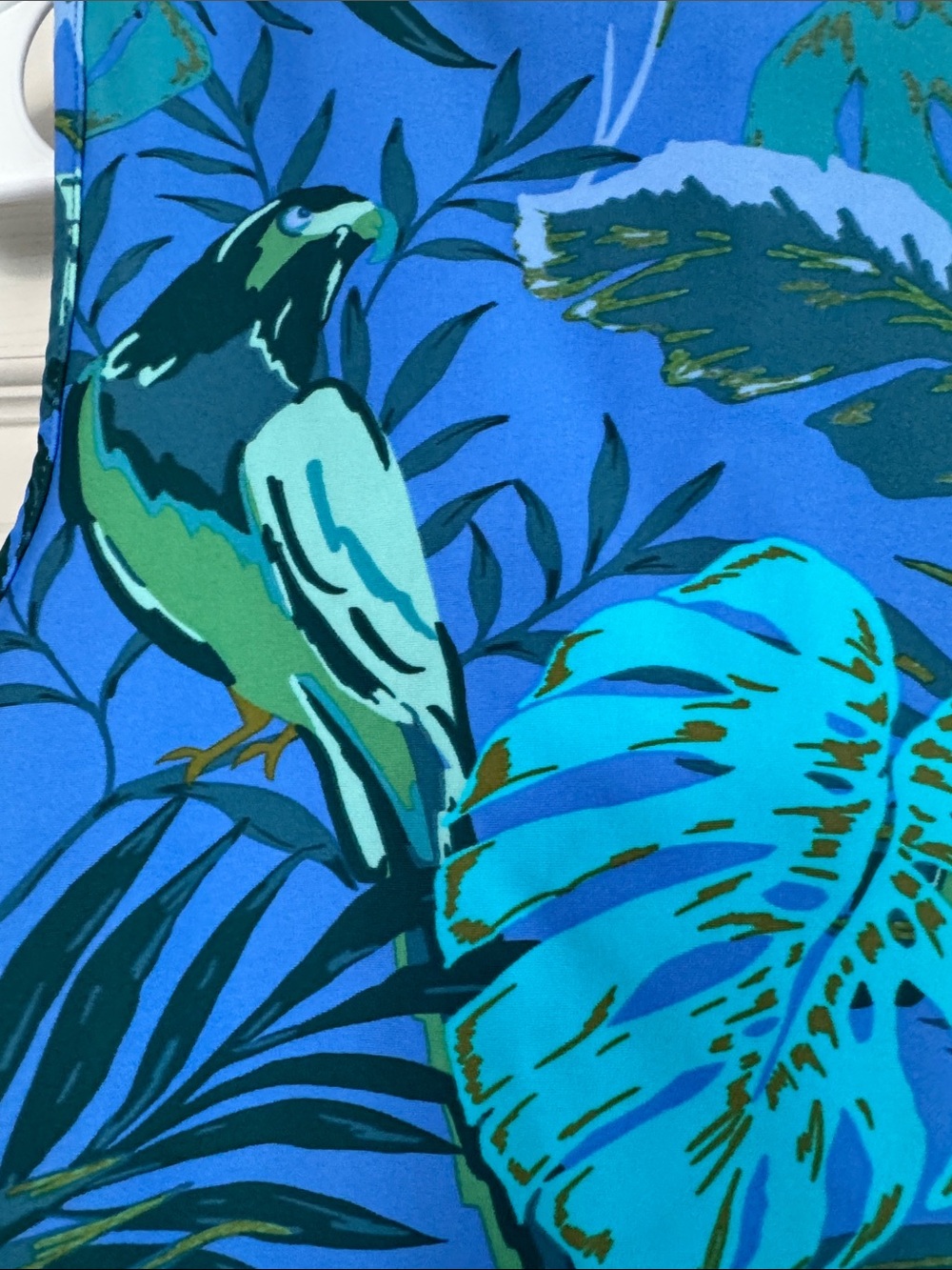 Jude Connally Teal and Blue Tropical Sleeveless Blouse - Picture 5 of 9